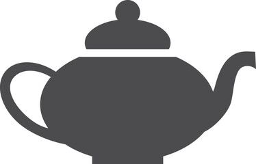 Teapot black icon. Hot drink. Tea pot symbol