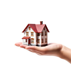 Holding the Key to Your Ideal Home with white background