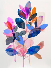 A flower created by arranging colored leaves in a creative and intricate manner