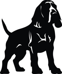 bloodhound silhouette - obrazy, fototapety, plakaty