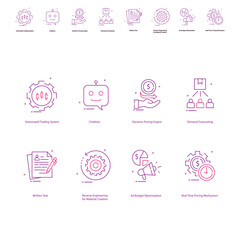 Fototapeta premium Generative AI Graphic Vector Icons Redefining Creativity in Technology