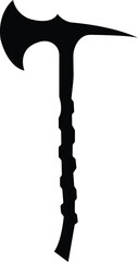 Axe icon. Outline axe tool flat icon isolated on transparent background. Firefighter simple wood axe silhouette vector for web and app design, lumberjack symbol medieval weapon.