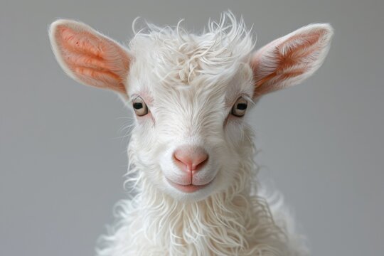 portrait of white goat