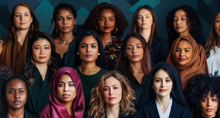 A group of women leaders stand next to each other