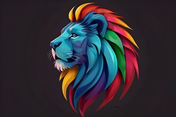 Lion Head Logo, Lion Head Vector, Lion Head Mascot, colorful lion head, Lion Logo, Minimalist Lion Logo, Lion Logo on Black, Sleek Lion Emblem, Sunset Lion Logo, Elegant Lion Logo, Minimal Lion Design