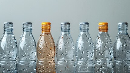 Full frame image of Used plastic bottles background