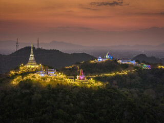 Aerial photo of Phra Nakhon Khiri ( Khao Wang ), the hilltop summer palace of Thai King Rama IV,...