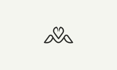 initial m monogram simple logo design vector illustration