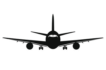 Naklejka premium airplane silhouette on white background 