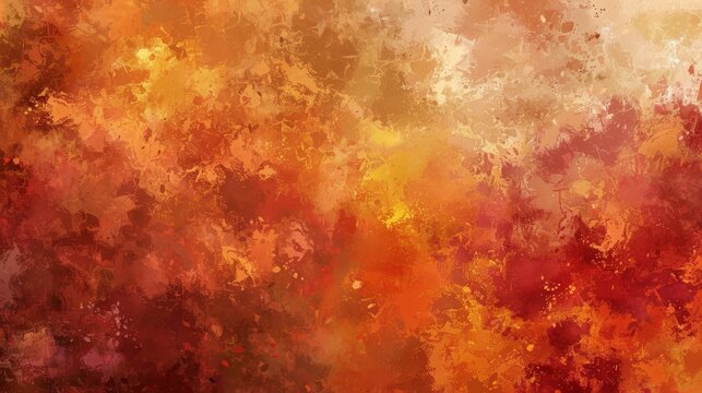 An abstract oil painting background with a harmonious blend of autumn colors.
