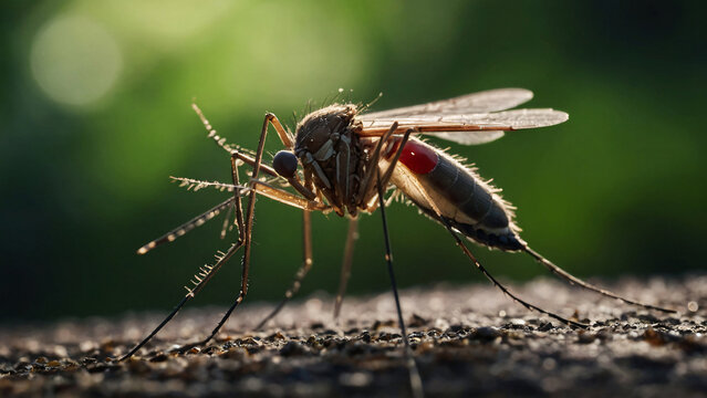mosquitoes with nature background