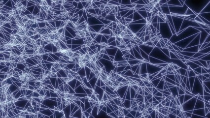 Abstract polygonal space low poly dark background with connecting dots and lines. Connection structure. 3d rendering.