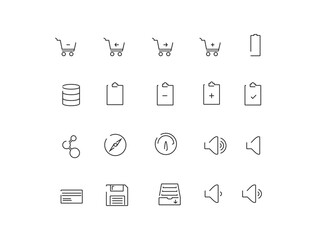 Set of line icons web interfaces