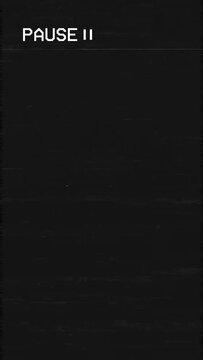 Old VHS Tape Display PAUSE Analog TV - Retro Vintage Abstract Noise Background Loop - Vertical Video