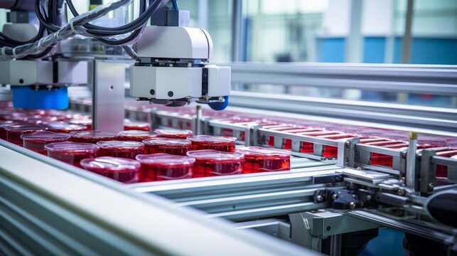 Robots equipped with vision sensors inspect products for defects