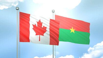 Canada and Burkina Faso Flag Together A Concept of Realations