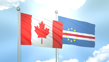 Canada and Cape Verde Flag Together A Concept of Realations