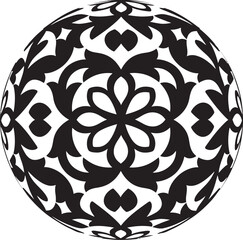 LaceGlobe Opulent Ball Lace Iconography LaceSymphony Elegant Design Vector Symbol
