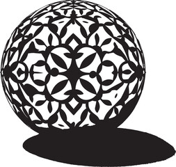 LaceCraft Ornate Ball Lace Icon Design LaceCascade Delicate Design Vector Symbolism