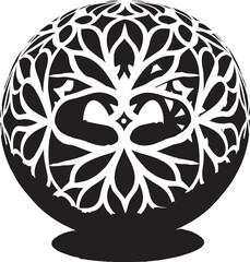 LaceRealm Elegant Ball Lace Logo Concept LaceNexus Intricate Design Vector Artistry