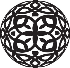 GlobeLace Ethereal Ball Lace Emblem Design LaceCascade Luminous Design Vector Concept