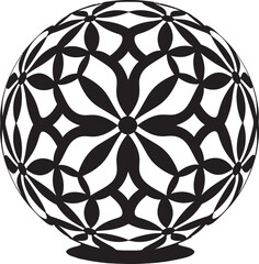 LaceNexus Graceful Design Vector Logo OrbWeave Enchanting Ball Lace Icon