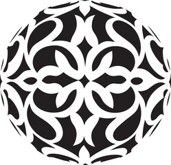 LaceMingle Regal Ball Lace Emblem LaceRipple Ornate Design Vector Symbol