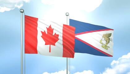 Canada and Samao Flag Together A Concept of Realations