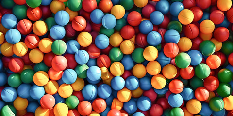 Fototapeta na wymiar colorful balls from the ball pool