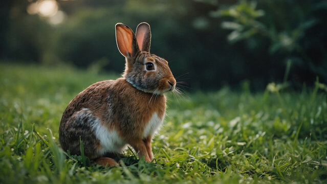 rabbit with nature background