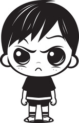 Regretful Ryan Regretful Cartoon Boy Logo Design Solemn Samson Solemn Little Boy Vector Icon