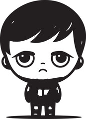 Dismal Drew Dismal Little Boy Symbol Teary Ted Teary Eyed Cartoon Boy Logo
