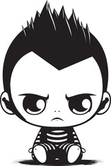 Lonesome Louis Lonesome Cartoon Boy Emblem Desolate Dominic Desolate Little Boy Symbol