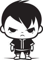 Tearful Tony Tearful Little Boy Vector Icon Dejected Dennis Dejected Cartoon Boy Emblem