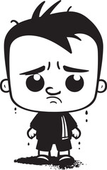 Regretful Reese Regretful Little Boy Vector Icon Downcast Dustin Downcast Cartoon Boy Emblem