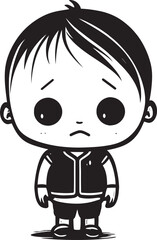 Downcast Dustin Downcast Cartoon Boy Emblem Dismal Dwight Dismal Little Boy Symbol