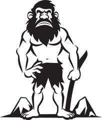 StoneAge Stan Sturdy Caveman Symbol Boulder Boris Brave Caveman Logo