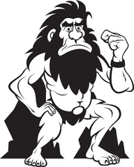 Primitive Pete Primitive Caveman Symbol StoneSlammer Stan Determined Caveman Logo