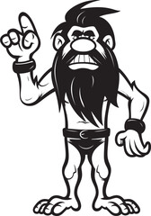 CaveArt Alfie Creative Caveman Vector Icon Ancient Al Wise Cartoon Caveman Emblem