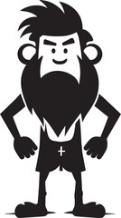 Troglodyte Tommy Happy Caveman Logo StoneAge Stan Sturdy Caveman Vector Icon