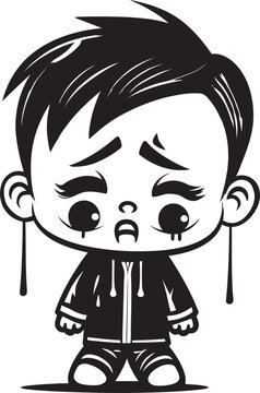 recommend clip art: Dejected Derek Tearful Cartoon Boy Emblem Pensive Peter Despondent Little Boy Symbol