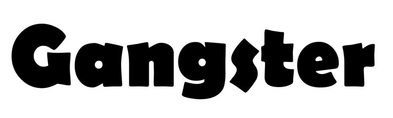 Gangster text design png