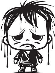 Sobbing Steve Tearful Cartoon Boy Logo Design Tearful Tom Tearful Little Boy Vector Icon
