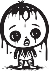 Despondent Drew Sad Cartoon Boy Emblem Tearful Ted Tearful Little Boy Symbol