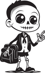 Cutesy Corpses Cartoon Zombie Logo Creepy Chuckles Smiling Zombie Vector Icon