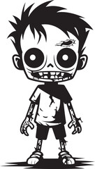 Obraz na płótnie Canvas Spooky Silliness Cartoon Zombie Design Zany Zombies Cute Zombie Vector Icon