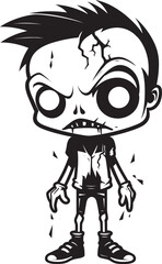 Charming Corpses Zombie Symbol Creepy Charisma Cartoon Zombie Logo
