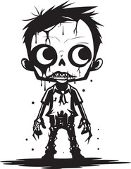 Sinister Sweetness Creepy Cartoon Emblem Quirky Quagmire Zombie Symbol