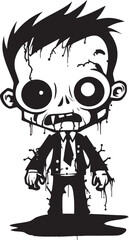 Quirky Quagmire Zombie Symbol Spooky Silliness Cartoon Zombie Design