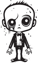 Gruesome Giggles Cartoon Zombie Design Creepy Cuties Zombie Vector Icon